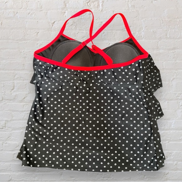 Frilly Polka Dot Tankini swim top - Picture 5 of 7